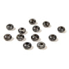 Natural Black Labradorite Larvikite Gemstone Large Hole Beads Rondelle Donut 14MM BULK LOT 2,6,12,24,50 Beads (80021192-S63)