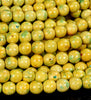 Yellow Turquoise Gemstone Round 8MM 14MM Loose Beads (D557)