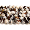 Coffe White Fire Agate Gemstone Round 6MM 8MM 10MM Loose Beads (D706)