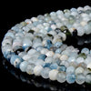 Natural Aquamarine Gemstone Grade A Micro Faceted Rondelle 6X4MM Loose Beads (P90)