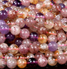 Natural Citrine, Amethyst, Strawberry Quartz Gemstone Round 8MM Loose Beads (D490)