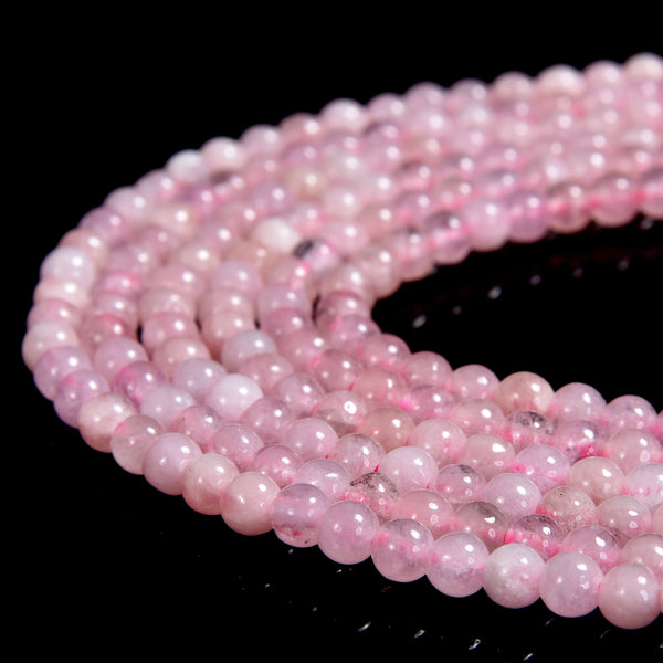 Natural Pink Morganite Gemstone Grade AAA Round 3MM 4MM Loose Beads 15 inch Full Strand (P118)