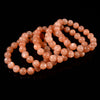 Natural Sunstone Gemstone Round Bracelet 6MM 8MM 10MM 7.5 inch Strand (S52)