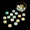 Natural Multi Color Amazonite Gemstone Large Hole Beads Rondelle Donut 14MM BULK LOT 2,6,12,24,50 Beads (80021208-S62)