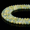 Blue Yellow Jade Gemstone Round 8MM Loose Beads 14.5 inch Full Strand (80020096-D619)