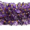 Natural Amethyst Gemstone Stick Pebble Chip 9-17MM Loose Beads (D715)