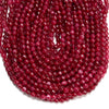 Ruby Red Jade Gemstone Facetecd Round 6MM Loose Beads (D630)