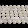 Natural White Jade Gemstone Round 8MM 10MM Loose Beads (D594)