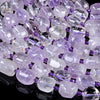 Natural Lavender Amethyst Gemstone Faceted Barrel Drum 9X13MM 11X15MM 12X16MM 13X17MM 15X20MM Loose Beads (D427)
