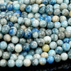 Blue Pyrite in Dolomite Gemstone Round 6MM 8MM Loose Beads (D517)