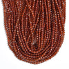 Natural Hessonite Garnet Gemstone Grade AA Micro Faceted Round 4MM Loose Beads (P114)