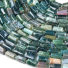 Natural Indian Agate Gemstone 12X8MM Faceted Cylinder Round Tube Loose Beads (D465)