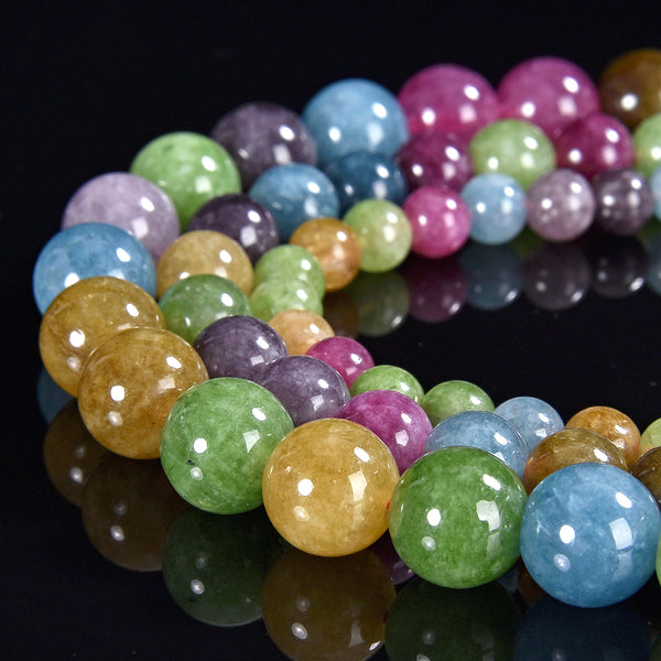Multi Color Jade Gemstone Round 6MM 8MM 10MM Loose Beads (D561)