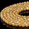 Natural Yellow Apatite Gemstone Grade AAA Micro Faceted Round 6MM 7MM Loose Beads (P96)