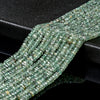 Natural Rare Mica In Green Kyanite Gemstone Grade AAA Micro Faceted Rondelle 3X2MM 4X2MM Loose Beads (P89)