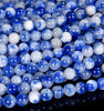 Blue White Persian Jade Gemstone Round 4MM 6MM 8MM Loose Beads (D574)