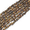 Natural Yellow Tiger Eye Gemstone Pebble Nugget Freeform Rondelle 8-10MM Loose Beads (D559)