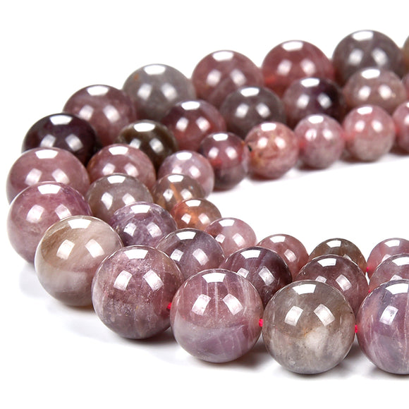 Natural Rare Purple Pink Madagascar Rose Quartz Gemstone Grade AA Round 7MM 8MM 9MM 10MM 11MM 12MM 13MM Loose Beads (D504)