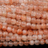 Rainbow Lattice Sunstone Gemstone Grade A Round 4MM 5MM 6MM Loose Beads (D446)