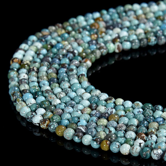 Natural Turquoise Gemstone Round 2-3MM Loose Beads 15.5 inch Full Strand (80019204-P103)