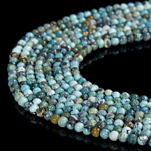 Natural Turquoise Gemstone Round 2-3MM Loose Beads 15.5 inch Full Strand (80019204-P103)
