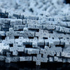 Light Blue Lava Gemstone Cross 11X9MM Loose Beads (D649)