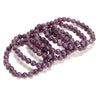 Natural Purple Lepidolite Gemstone Grade AAA Round Bracelet 6MM 8MM 7.5 inch Strand (S56)