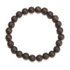 Natural Matte Ebony Black Sandalwood Round Bracelet 6MM 8MM 10MM 12MM 7.5 inch Strand (S61)