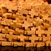 Orange Lava Gemstone Cross 11X9MM Loose Beads (D649)
