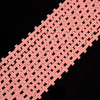 Pink Lava Gemstone Cross 11X9MM Loose Beads (D649)