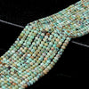 Natural Peruvian Turquoise Gemstone Grade A Micro Faceted Rondelle 4X3MM Loose Beads (P89)