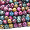 Rainbow Yooperlite UV Reactive Gemstone Round 8MM Loose Beads (D484)