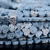 Light Blue Lava Gemstone Love Heart 6MM Loose Beads (D643)