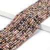 Natural Argentina Rhodochrosite Gemstone Micro Faceted Rondelle 4X3MM Loose Beads (P90)