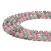 Tourmaline Color Jade Gemstone Round 8MM Loose Beads 14.5 inch Full Strand (80020100-D619)