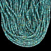 Turquoise Green Granite Gemstone Faceted Rondelle 4X3MM Loose Beads 13.5 inch Full Strand (80019530-P109)