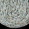 Natural Dominican Larimar Gemstone Grade A Micro Faceted Round 3MM 5MM Loose Beads 15 inch Full Strand (P95)