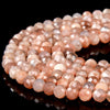 Natural Sunstone Gemstone Grade AA 4MM Micro Faceted Round Loose Beads 15 inch Full Strand (80018233-P98)