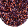 Purple Orange Jade Gemstone Round 4MM Loose Beads 14.5 inch Full Strand (80020076-D617)
