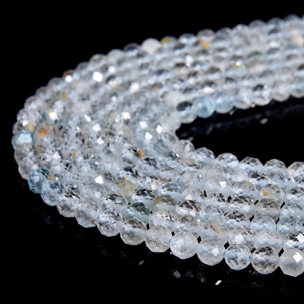 Natural Topaz Gemstone Grade AA Micro Faceted Round 5MM Loose Beads (P115)