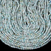 Natural Dominican Larimar Gemstone Grade AA 4MM Micro Faceted Round Loose Beads 15 inch Full Strand (80018193-P95)
