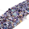 Natural Rainbow Fluorite Gemstone Grade AA 6MM Micro Faceted Round Loose Beads 15 inch Full Strand (80018255-P100)