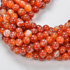 Carnelian Red Agate Gemstone Round 4MM 6MM 8MM 10MM Loose Beads (D551)