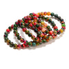 Fire Agate Gemstone Round Bracelet 8MM 7.5 inch Strand (80021360-S56)