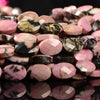 Natural Rhodonite Gemstone Micro Faceted Oval 11X7MM Loose Beads 7.5 inch Half Strand (80021475-D717)