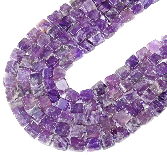 Natural Chevron Amethyst Gemstone Cube 9-11MM 10-13MM 11-15MM Loose Beads (D422)