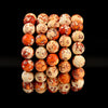 Matte Orange Brown Tibetan Dragon Agate Gemstone Grade AAA Round Bracelet 12MM 8 inch Strand (80021379-S57)
