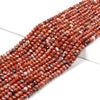 Natural Red White Brecciated Jasper Gemstone Grade A Micro Faceted Rondelle 3X2MM 4X3MM Loose Beads (P88)