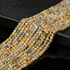 Natural Rutilated Quartz Gemstone Grade AAA 4MM Micro Faceted Round Loose Beads 15 inch Full Strand (80018203-P95)