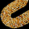 Natural Yellow Jade Gemstone 8-10MM Pebble Nugget Loose Beads (D468)